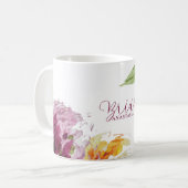 Waterverf Floral Wedding Bride Koffiemok (Voorkant links)
