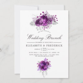 Waterverf Floral Wedding Brunch Aankondiging
