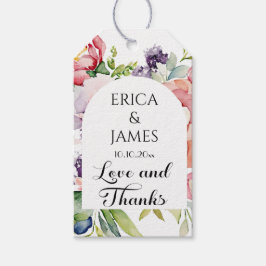 Waterverf Floral Wedding Cadeaulabel