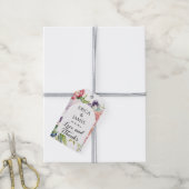 Waterverf Floral Wedding Cadeaulabel (Met Touw)