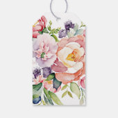 Waterverf Floral Wedding Cadeaulabel (Achterkant)