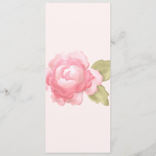 Waterverf Floral Wedding Cermony Programmakaart (Achterkant)