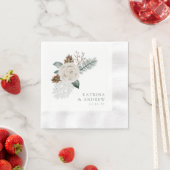 Waterverf Floral Wedding Cocktail Napkins Servet (Insitu)