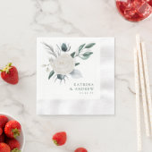 Waterverf Floral Wedding Cocktail Napkins Servet (Insitu)