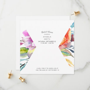 Waterverf Floral Wedding Colorful Vrijgezellenfees Save The Date