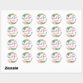 Waterverf Floral Wedding Dank je Sticker plein (Vel)