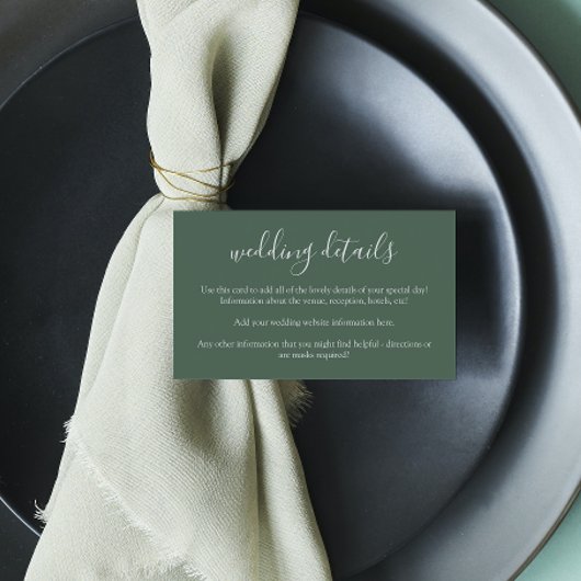 Waterverf Floral Wedding Details Card Informatiekaartje