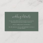 Waterverf Floral Wedding Details Card Informatiekaartje (Voorkant)