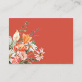 Waterverf Floral Wedding Details Enclosure Kaart (Achterkant)