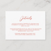 Waterverf Floral Wedding Details Enclosure Kaart (Voorkant)