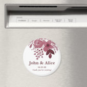 Waterverf Floral Wedding door Bourgogne Magneet (Insitu (Vaatwasser))