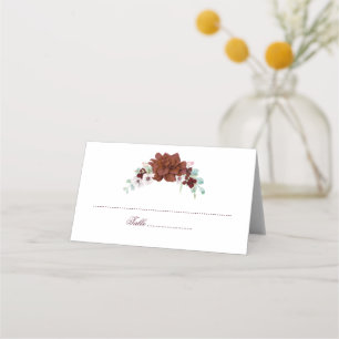 Waterverf Floral Wedding door Bourgogne Plaatskaartje