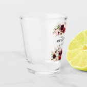 Waterverf Floral Wedding door Bourgogne Shot Glas (Links)