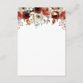 Waterverf Floral Wedding Enclosure Car Informatiekaartje (Achterkant)