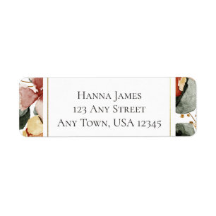 Waterverf Floral Wedding Etiket