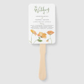 Waterverf Floral Wedding Fan Handwaaier (Voorkant)