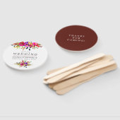 Waterverf Floral Wedding Favor Handwaaier (Niet-gemonteerd)