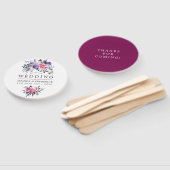 Waterverf Floral Wedding Favor Handwaaier (Niet-gemonteerd)