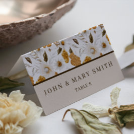 Waterverf Floral Wedding Folded Place Card Plaatskaartje