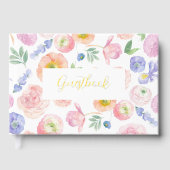 Waterverf Floral Wedding Gastenboek (Voorkant)