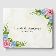 Waterverf Floral Wedding Guest Book