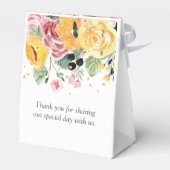 Waterverf Floral Wedding Hartelijk dank Bedankdoosjes (Achterkant)