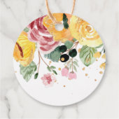 Waterverf Floral Wedding Hartelijk dank Bedankjes Labels (Achterkant)