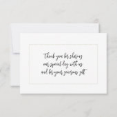 Waterverf Floral Wedding Hartelijk dank Bedankkaart (Achterkant)