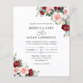 Waterverf Floral Wedding Invitation (Voorkant)