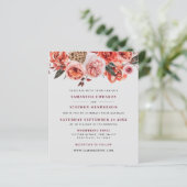 Waterverf Floral Wedding Invitation (Staand voorkant)