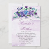 Waterverf Floral Wedding Invitations (Voorkant)
