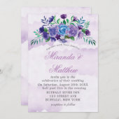 Waterverf Floral Wedding Invitations (Voorkant / Achterkant)