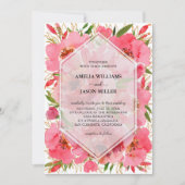 Waterverf Floral Wedding Invitations (Voorkant)