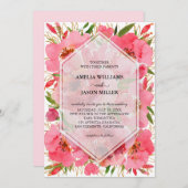 Waterverf Floral Wedding Invitations (Voorkant / Achterkant)