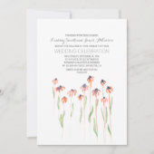 Waterverf Floral Wedding Invitations Kaart (Voorkant)