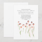 Waterverf Floral Wedding Invitations Kaart (Voorkant / Achterkant)