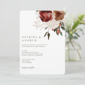 Waterverf Floral Wedding Invitations Save The Date (Staand voorkant)