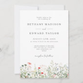 Waterverf Floral Wedding Kaart (Voorkant)