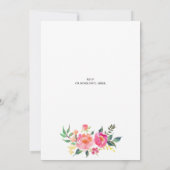 Waterverf Floral Wedding Kaart (Achterkant)