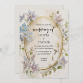 Waterverf Floral Wedding Kaart (Voorkant / Achterkant)