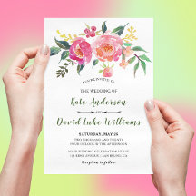 Waterverf Floral Wedding