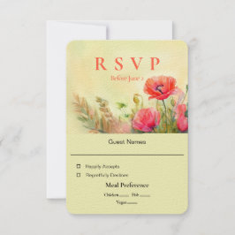 Waterverf Floral Wedding Kaart