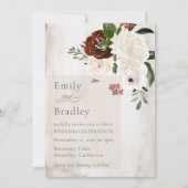 Waterverf Floral Wedding Kaart (Voorkant)