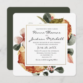 Waterverf Floral Wedding Kaart