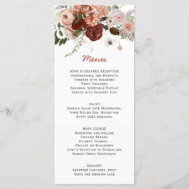 Waterverf Floral Wedding Menu