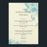 Waterverf Floral Wedding Menu Card<br><div class="desc">Een moderne kijk op het bloemetjesontwerp maakt deze Waterverf Floral Wedding Collectie onweerstaanbaar charmant en romantisch. Kies van een crèmeachtergrond voor een  look of een witte achtergrond voor een meer hedendaagse look. Beschikbaar in verschillende kleuren. De kleuren van de douane en de passende punten ook beschikbaar op verzoeken.</div>