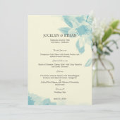 Waterverf Floral Wedding Menu Card (Staand voorkant)