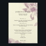 Waterverf Floral Wedding Menu Card<br><div class="desc">Een moderne kijk op het bloemetjesontwerp maakt deze Waterverf Floral Wedding Collectie onweerstaanbaar charmant en romantisch. Kies van een crèmeachtergrond voor een  look of een witte achtergrond voor een meer hedendaagse look. Beschikbaar in verschillende kleuren. De kleuren van de douane en de passende punten ook beschikbaar op verzoeken.</div>