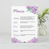Waterverf Floral Wedding Menu Card (Staand voorkant)