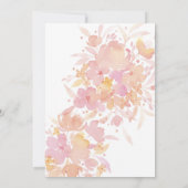 Waterverf Floral Wedding met roze bloesems Kaart (Achterkant)